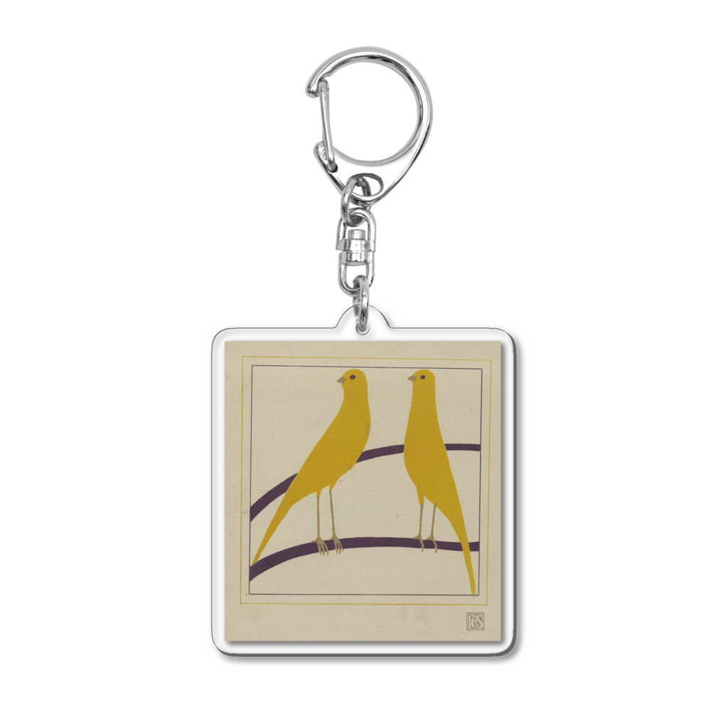 杉浦非水 カナリア アクリルキーホルダー